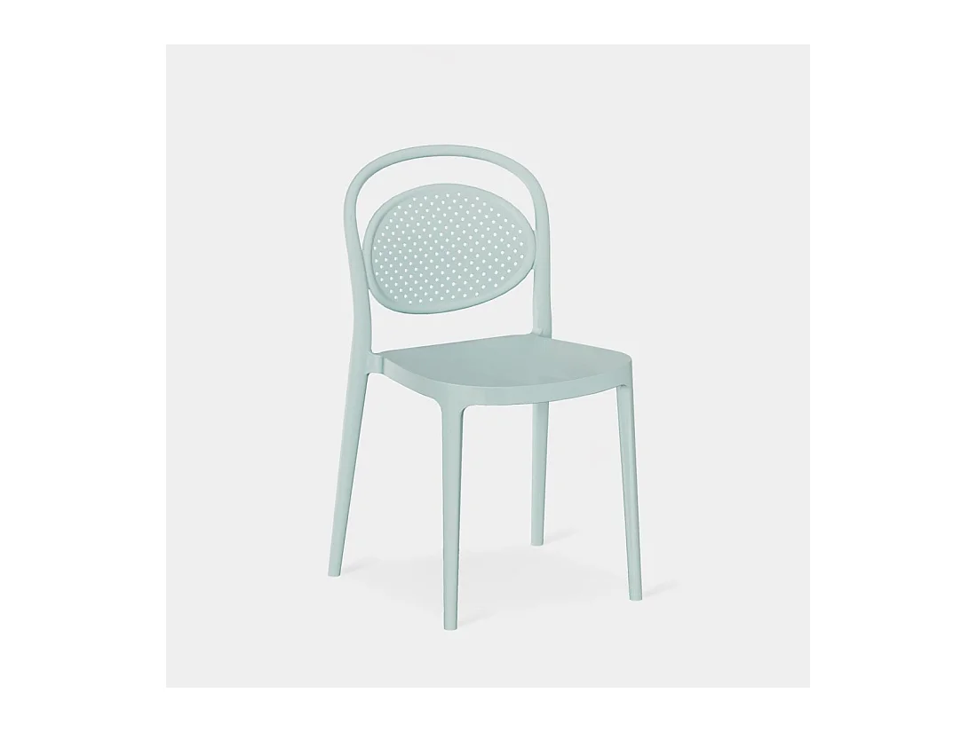Chaise d'extérieur en plastique menthe 43x80 cm-Kira