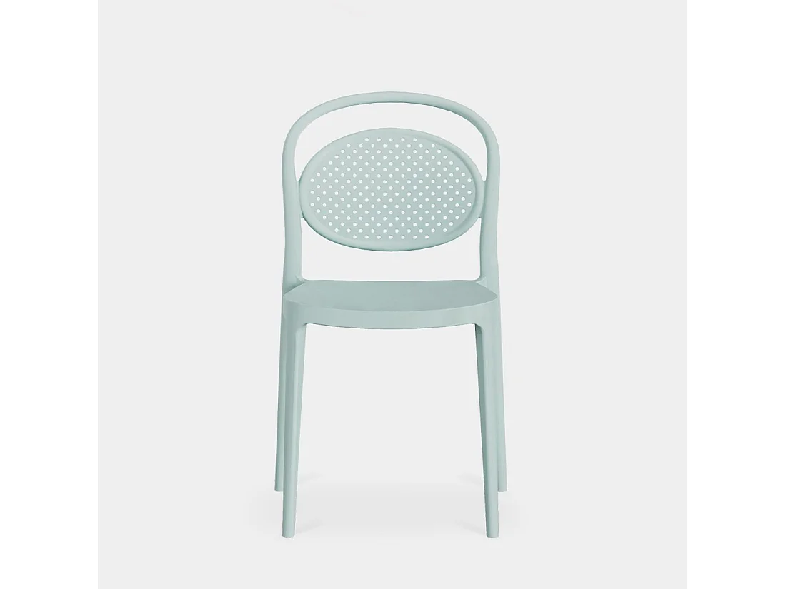 Chaise d'extérieur en plastique menthe 43x80 cm-Kira