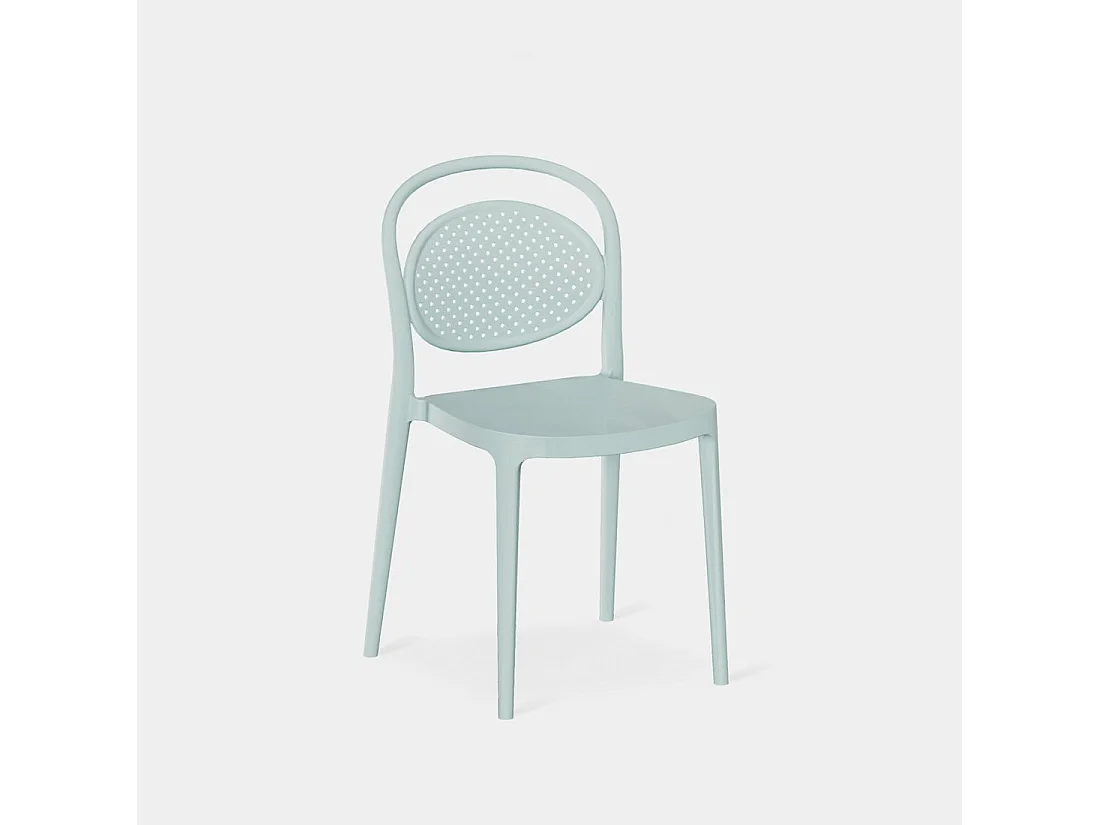 Chaise d'extérieur en plastique menthe 43x80 cm-Kira