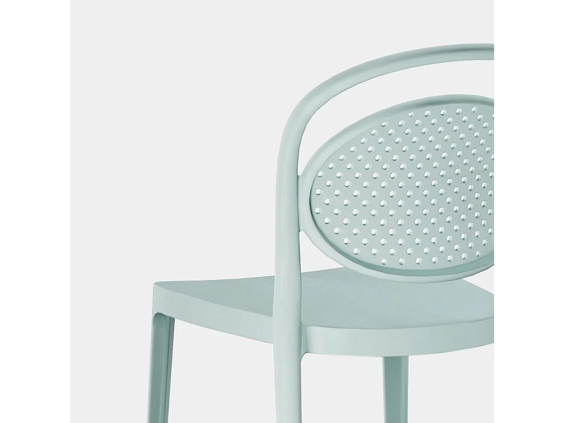 Chaise d'extérieur en plastique menthe 43x80 cm-Kira