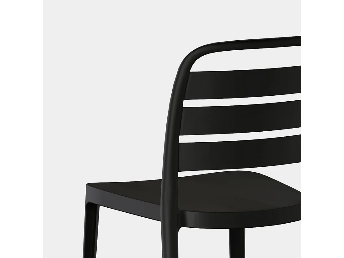 Silla de jardín de Plástico Gris antracita 80 x 42- Zira