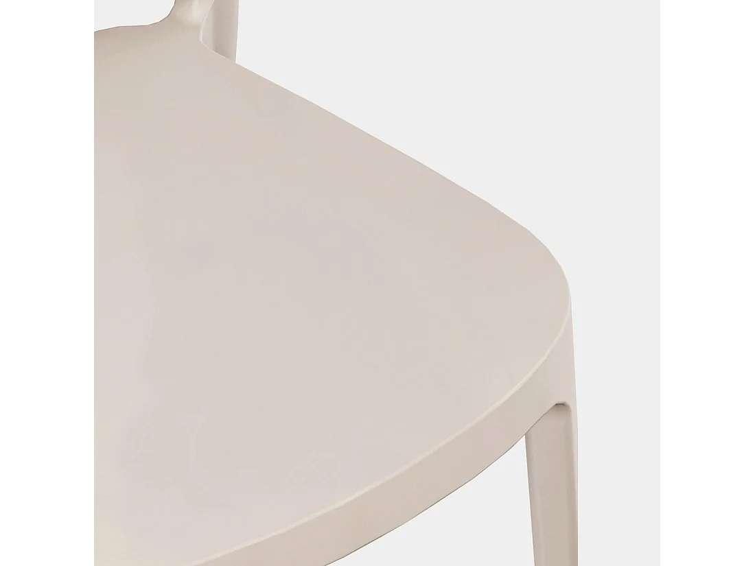 Chaise de cuisine en plastique beige 47x78 cm-Edda