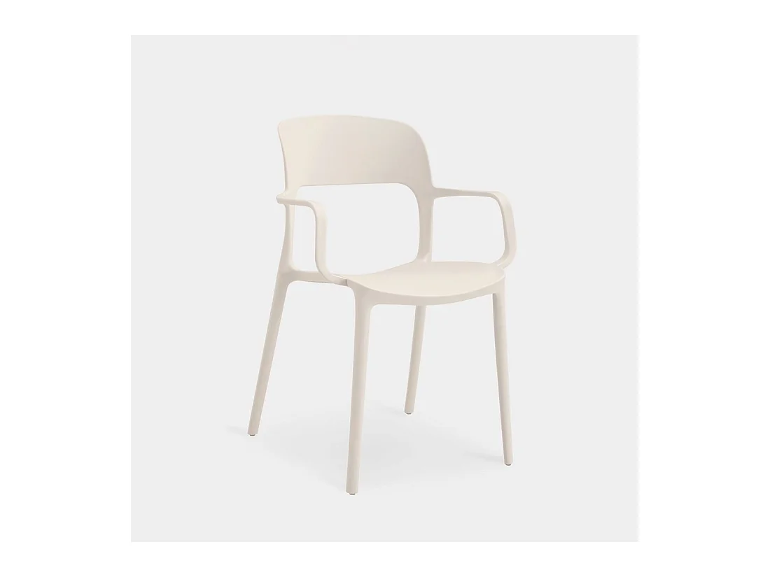 Silla de exterior de Plástico Beige 83 x 53- Klint