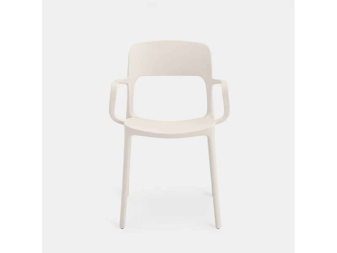 Chaise d'extérieur en plastique beige 53x83 cm-Klint