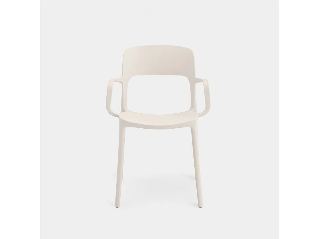 Silla de exterior de Plástico Beige 83 x 53- Klint