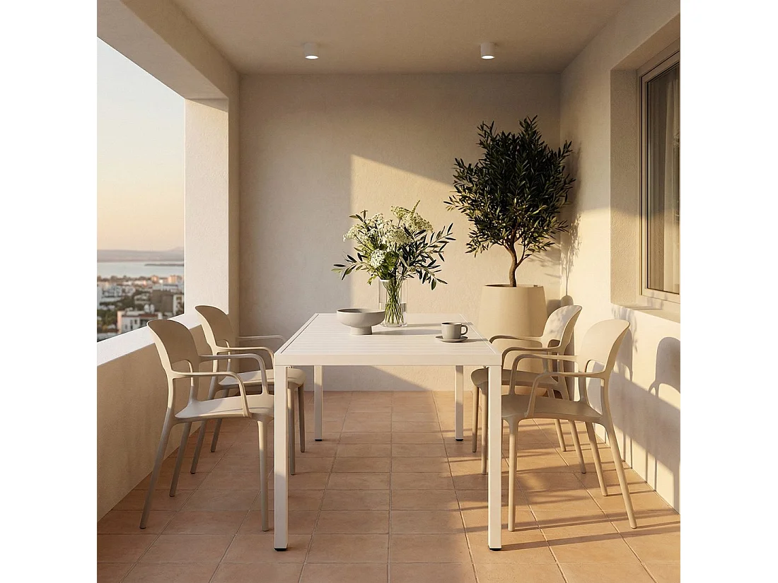 Silla de exterior de Plástico Beige 83 x 53- Klint