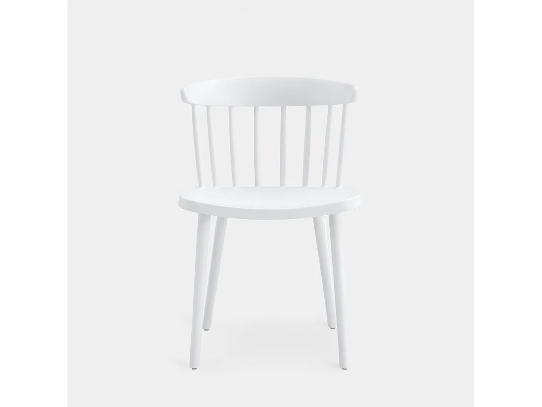 Chaise d'extérieur en plastique blanc 48x75 cm-Mirka