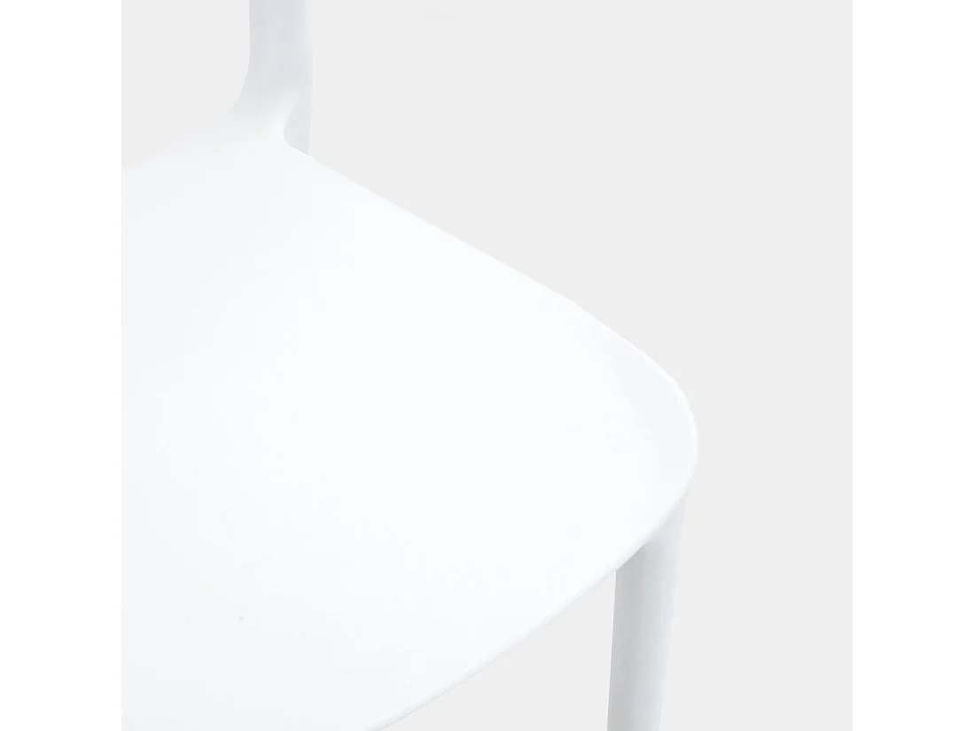 Chaise d'extérieur en plastique blanc 46x83 cm-Klint