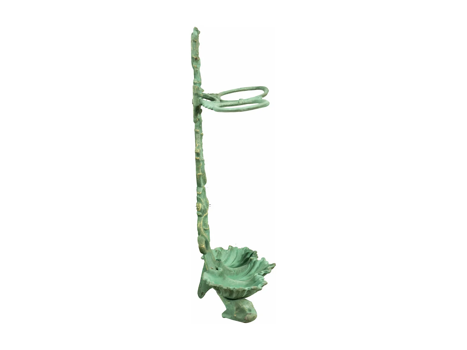 BISCOTTINI Porte-Parapluie - Fonte Finition Vert Antique - Extérieur - Couloir - Entrée - Jardin - Terrasse - Balcon - 53x21x77 cm