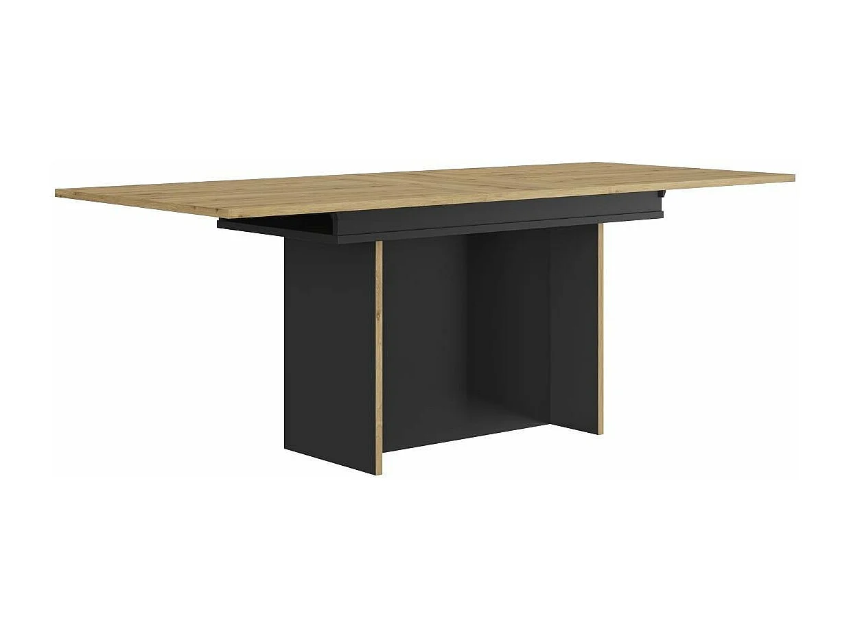 Table rectangulaire pied fût extensible 1 allonge Raphael - L160 cm