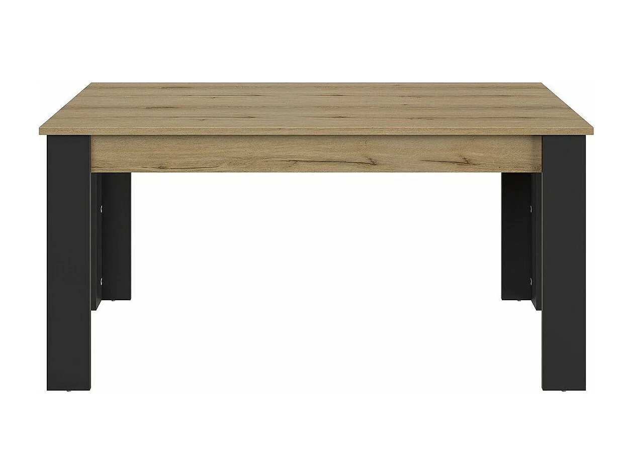 Rechthoekige tafel 4 poten 1 verlengstuk L200 cm - TRUST