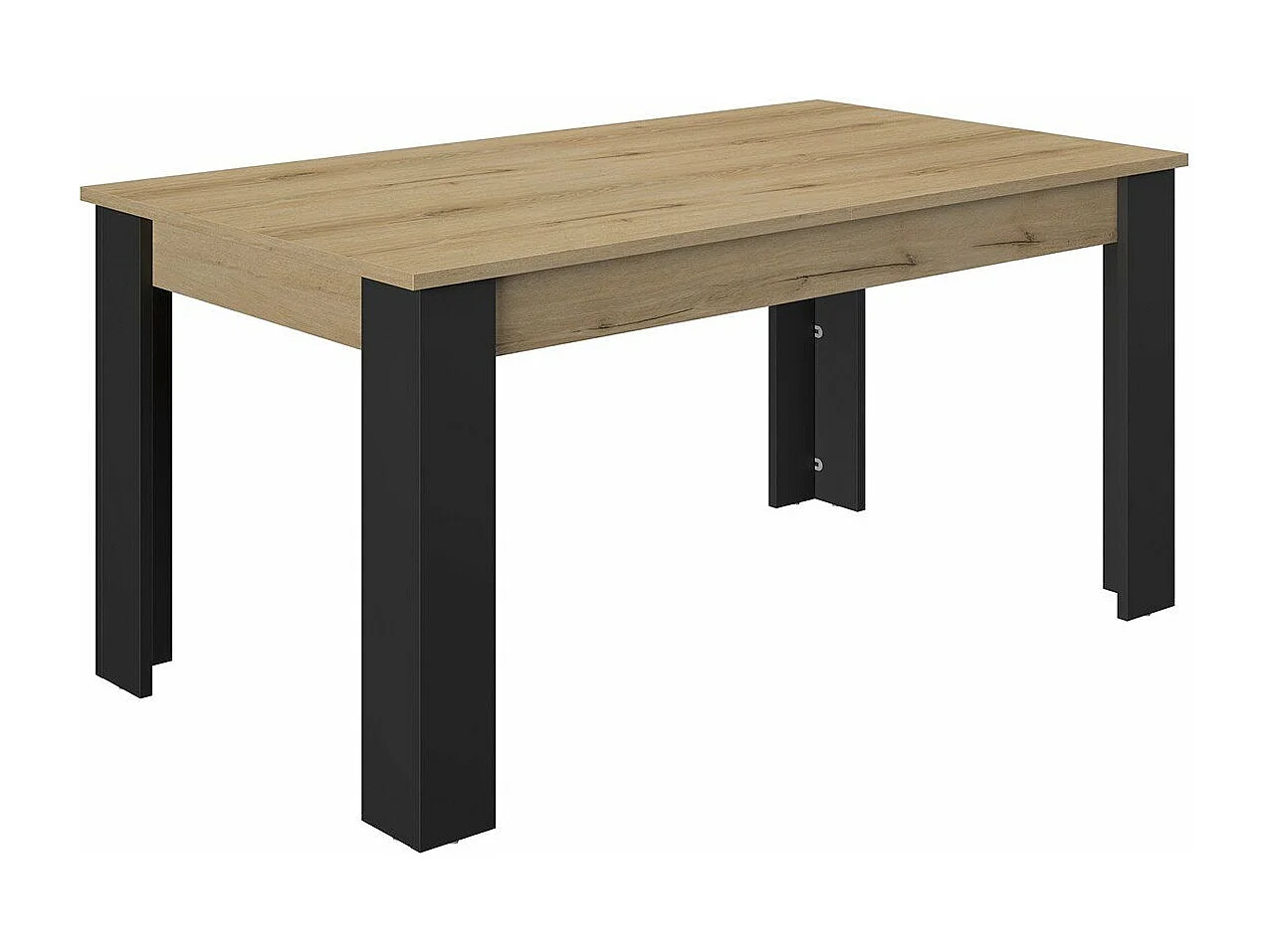 Table rectangulaire 4 pieds 1 allonge L200 cm - TRUST