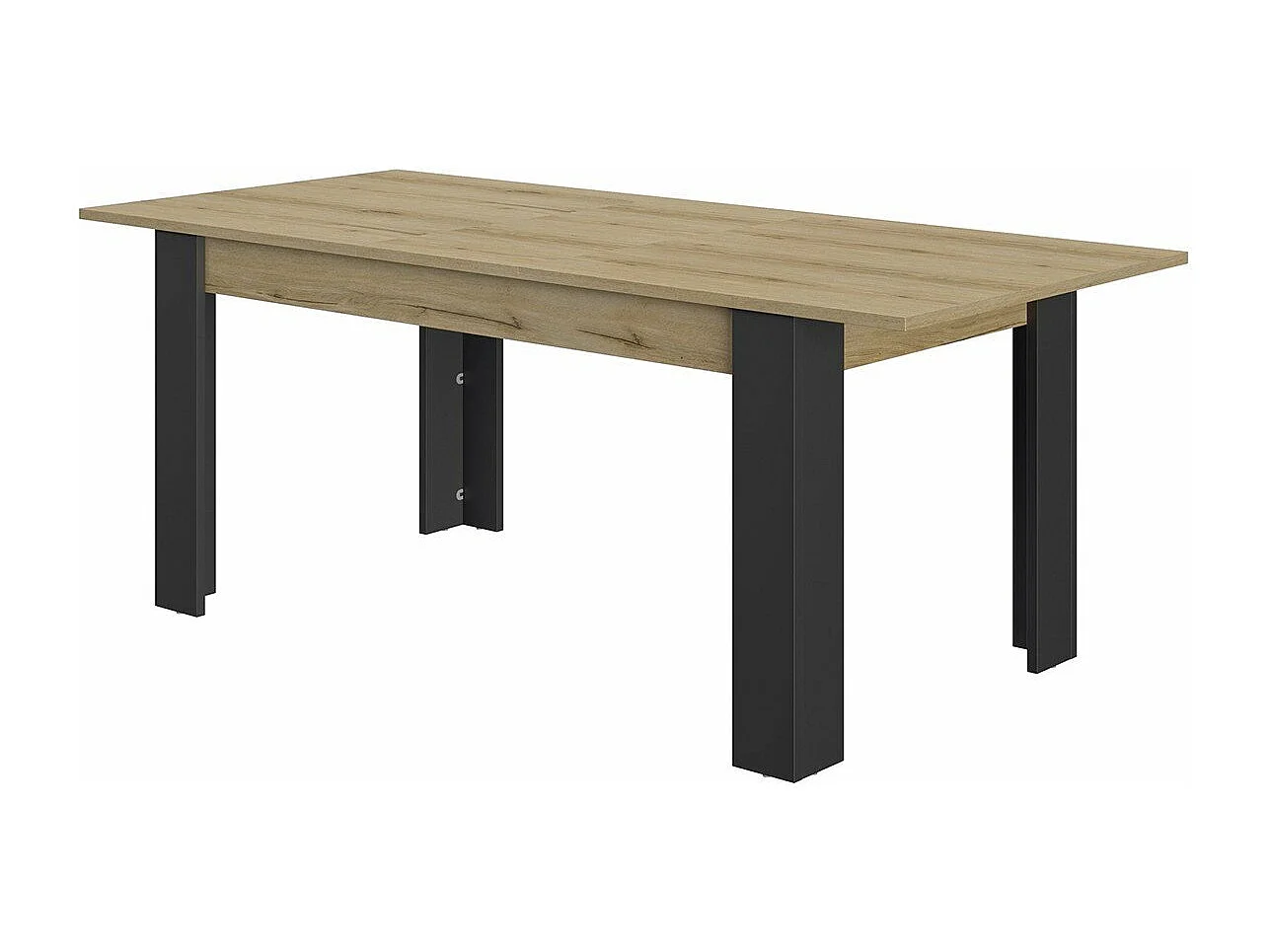 Table rectangulaire 4 pieds 1 allonge L200 cm - TRUST