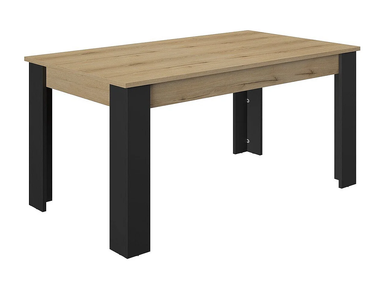 Table rectangulaire 4 pieds 1 allonge L200 cm - TRUST
