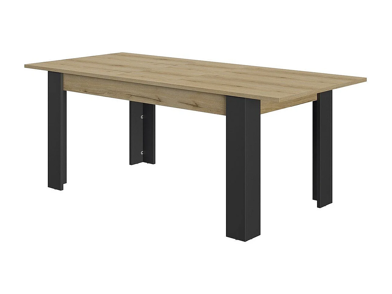 Table rectangulaire 4 pieds 1 allonge L200 cm - TRUST