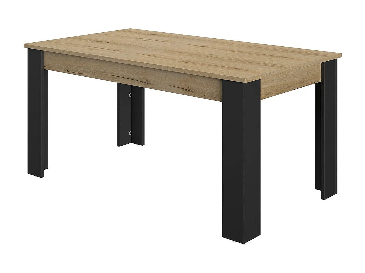 Mesa retangular 4 pés 1 extensão L200 cm - TRUST