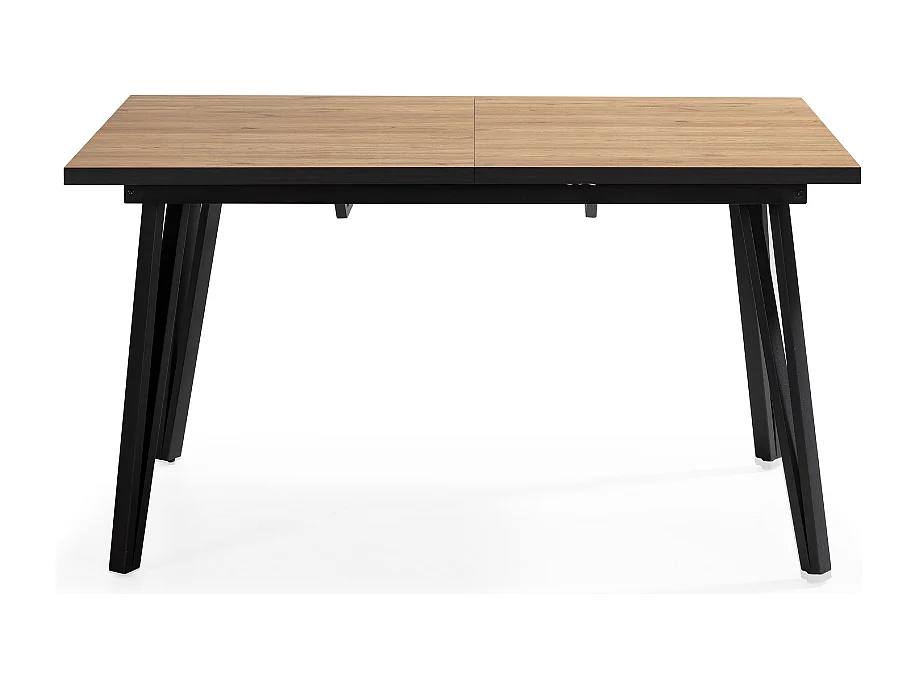 Table extensible de 140 à 180 cm avec pieds en métal noir - CLEO