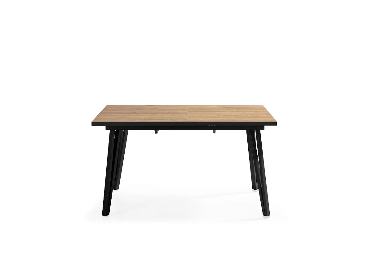 Table extensible de 140 à 180 cm avec pieds en métal noir - CLEO