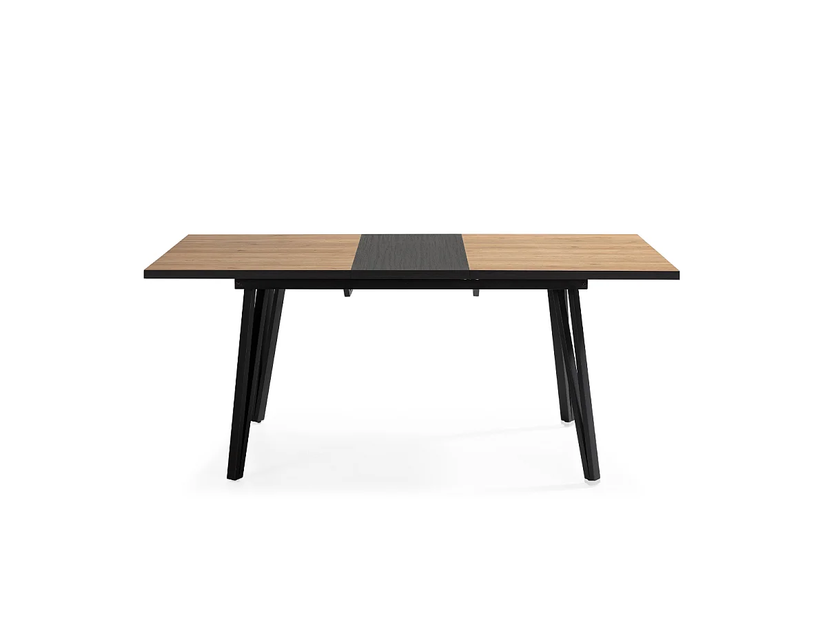 Table extensible de 140 à 180 cm avec pieds en métal noir - CLEO
