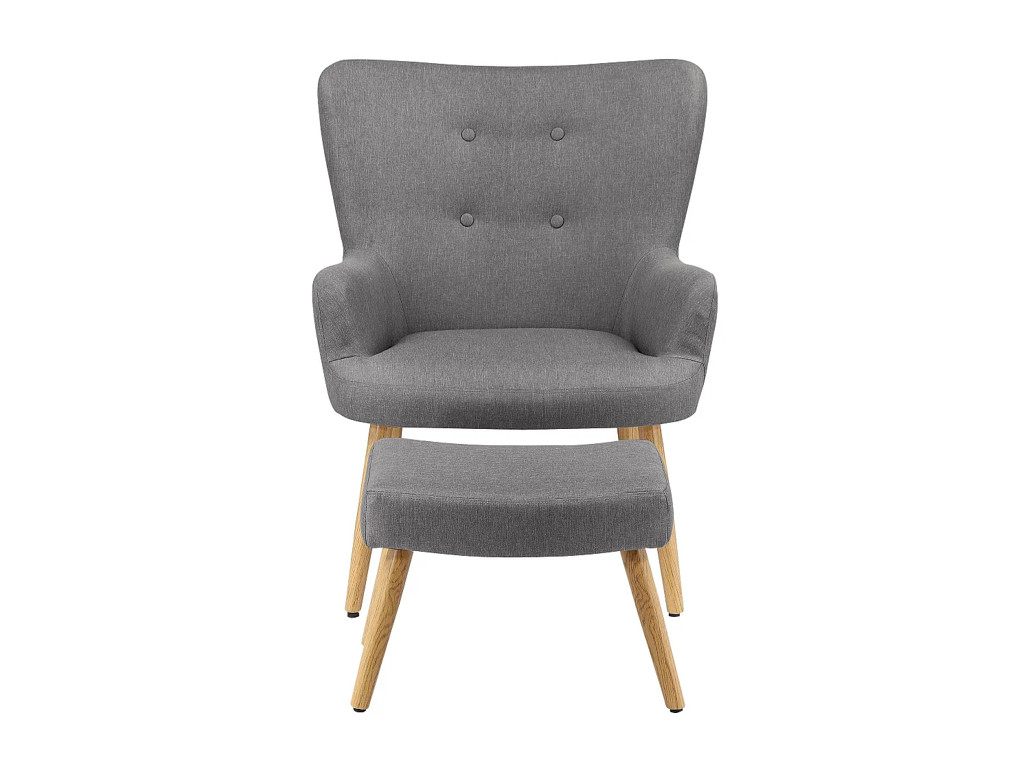 Coco | Fauteuil en tissu gris clair