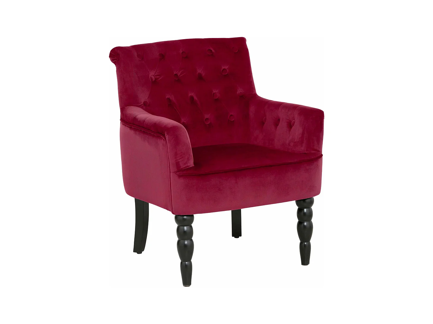 Alexia | Fauteuil en velours rouge