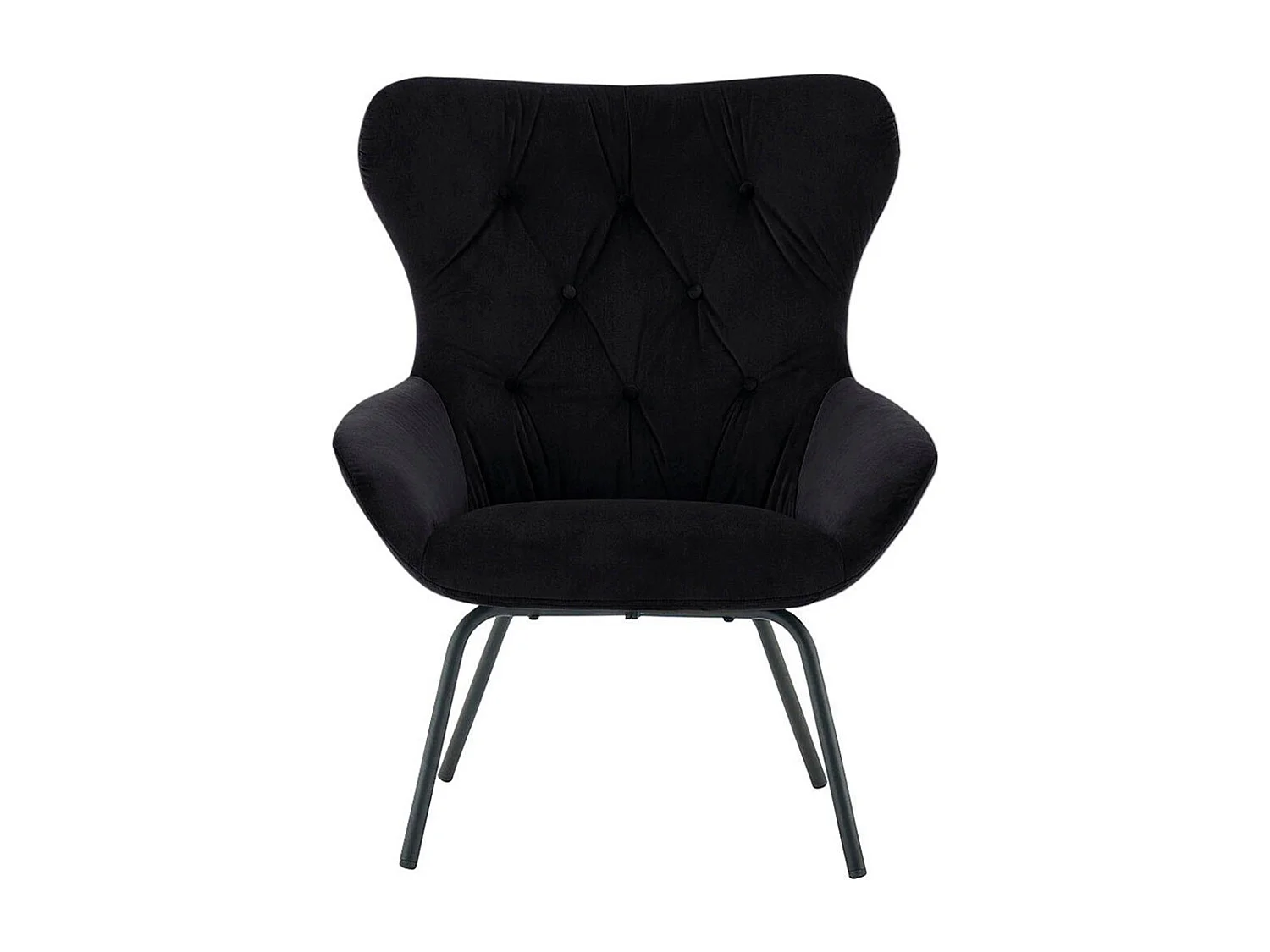 Sierra | Fauteuil in fluweel zwart
