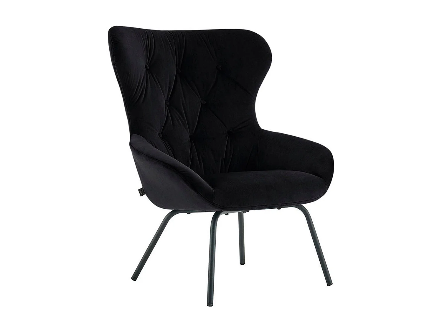 Sierra | Fauteuil in fluweel zwart