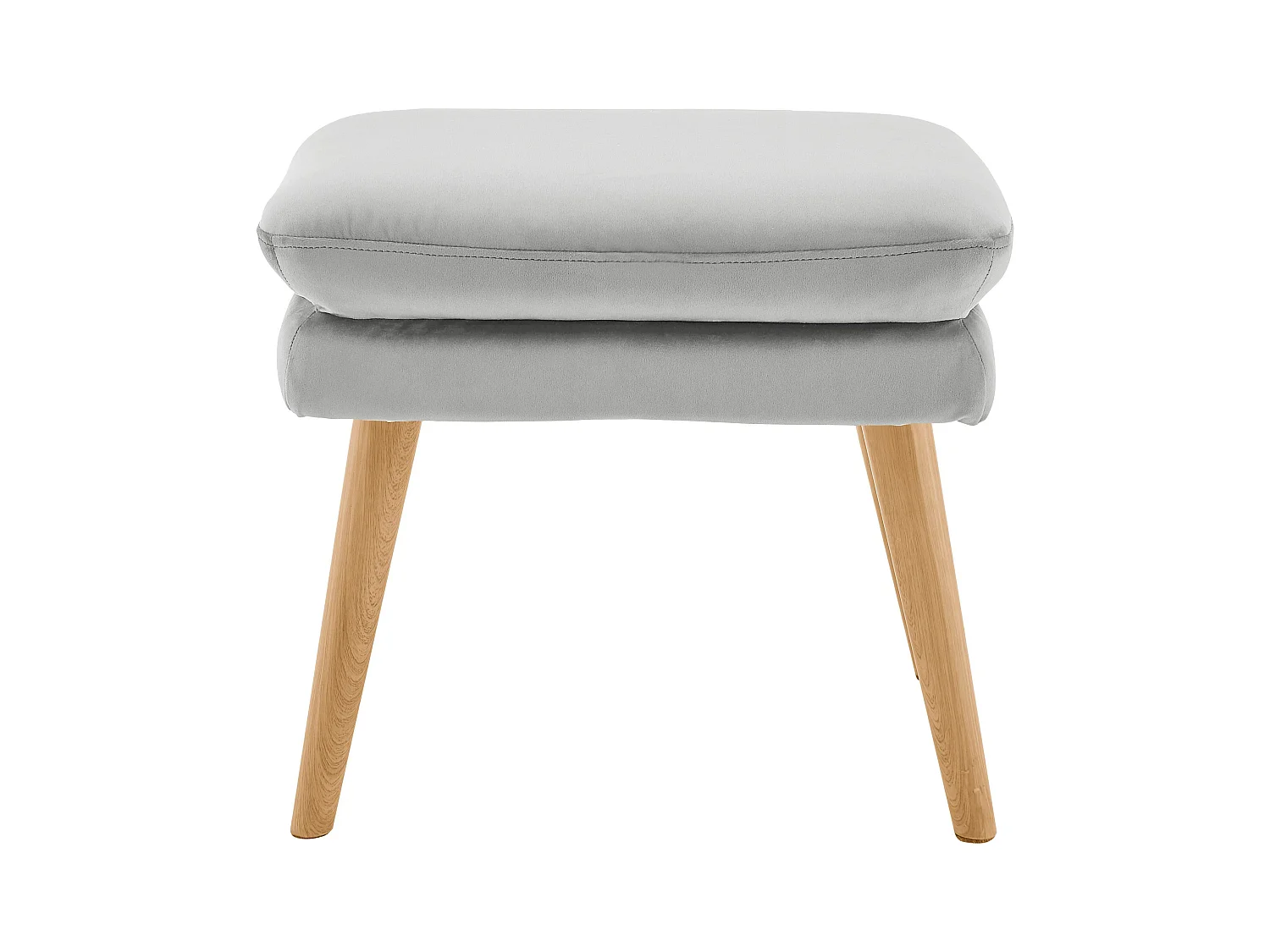 Zenia | Sessel + Hocker aus Samt grau