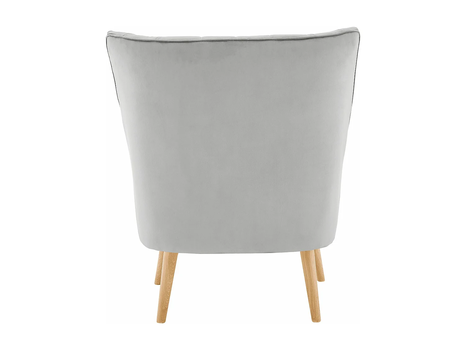 Zenia | Poltrona + sgabello in velluto grigio