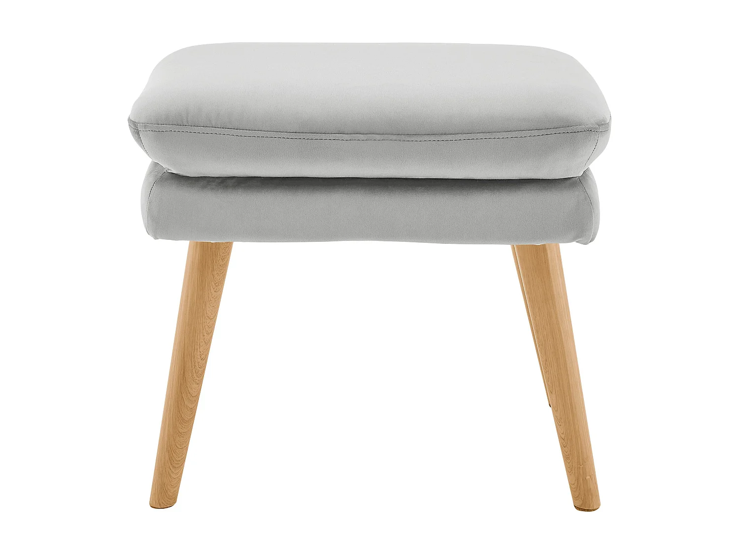 Zenia | Poltrona + sgabello in velluto grigio