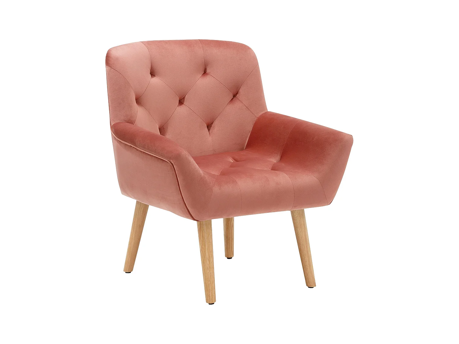 Sami | Fauteuil en velours rose