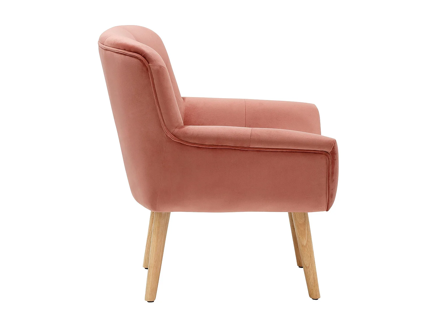 Sami | Fauteuil in fluweel roze