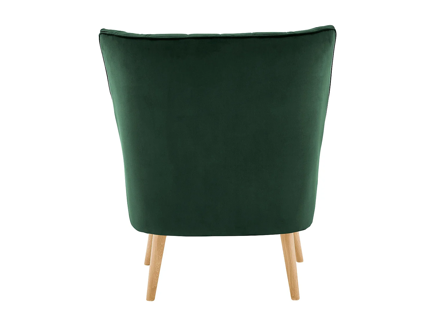 Zenia | Sillón + taburete en terciopelo verde oscuro