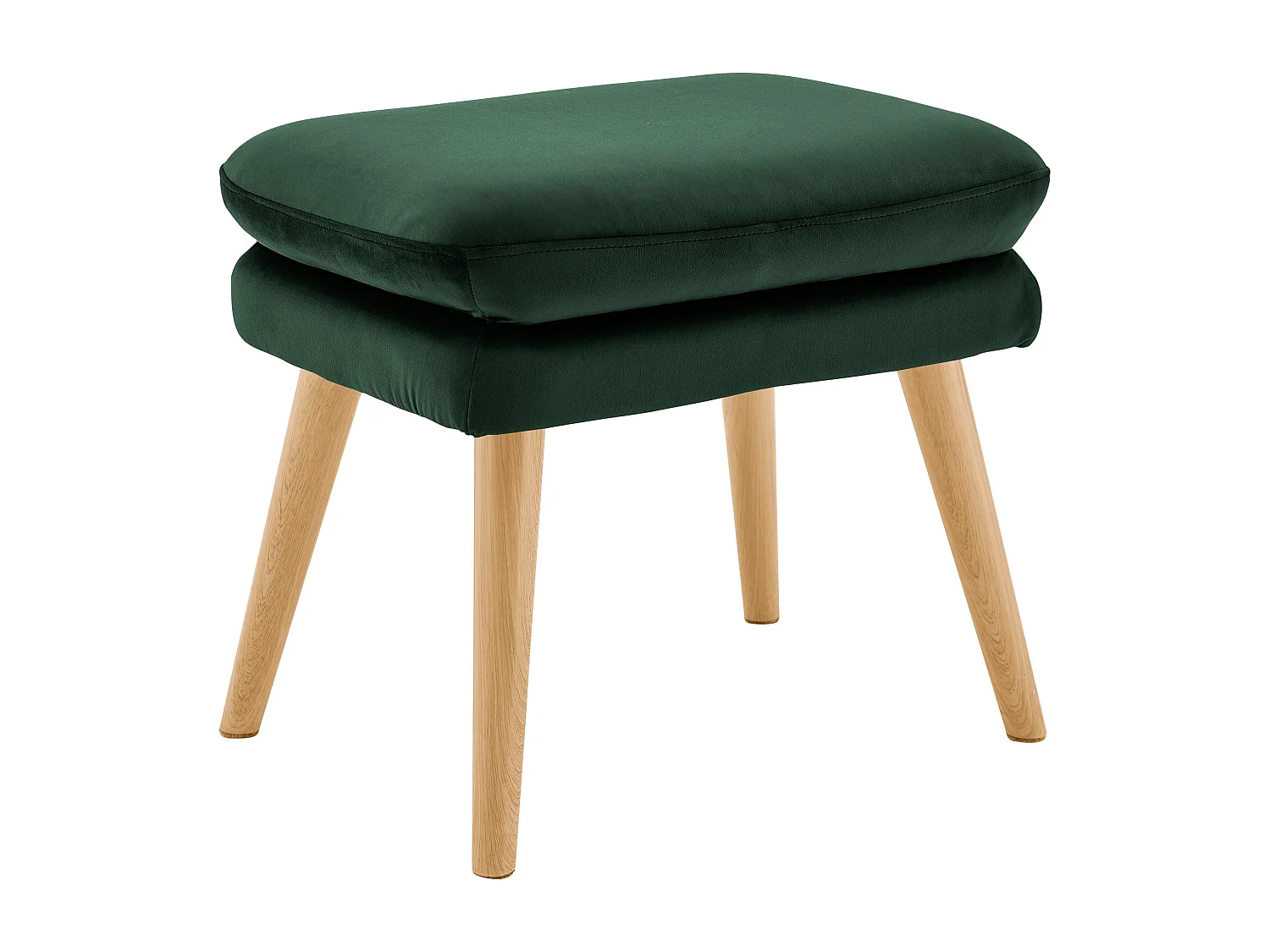 Zenia | Sillón + taburete en terciopelo verde oscuro