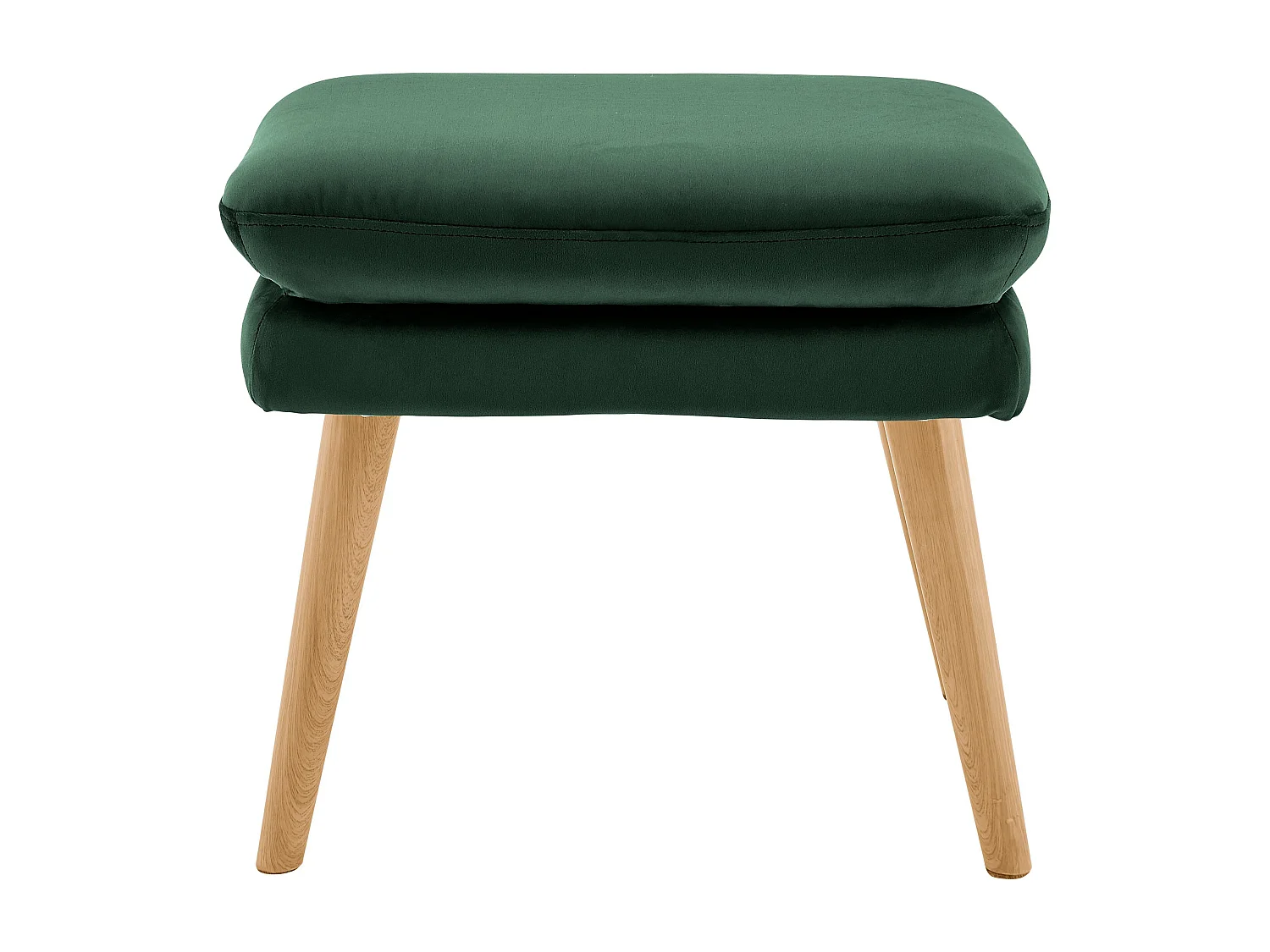 Zenia | Sillón + taburete en terciopelo verde oscuro