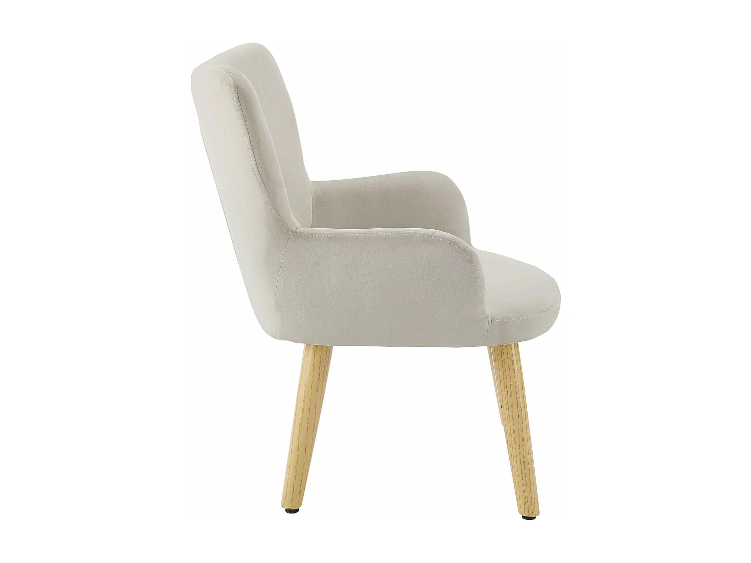 Coco | Poltrona para crianças em microfibra creme