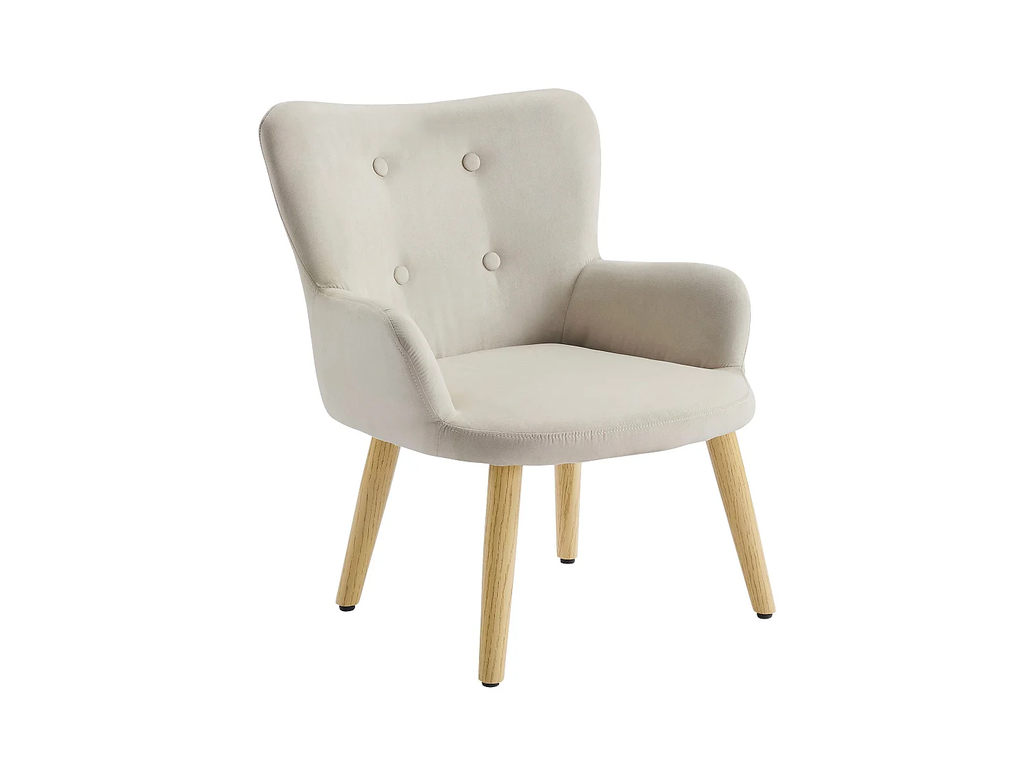 Coco | Fauteuil pour enfants en microfibre crème