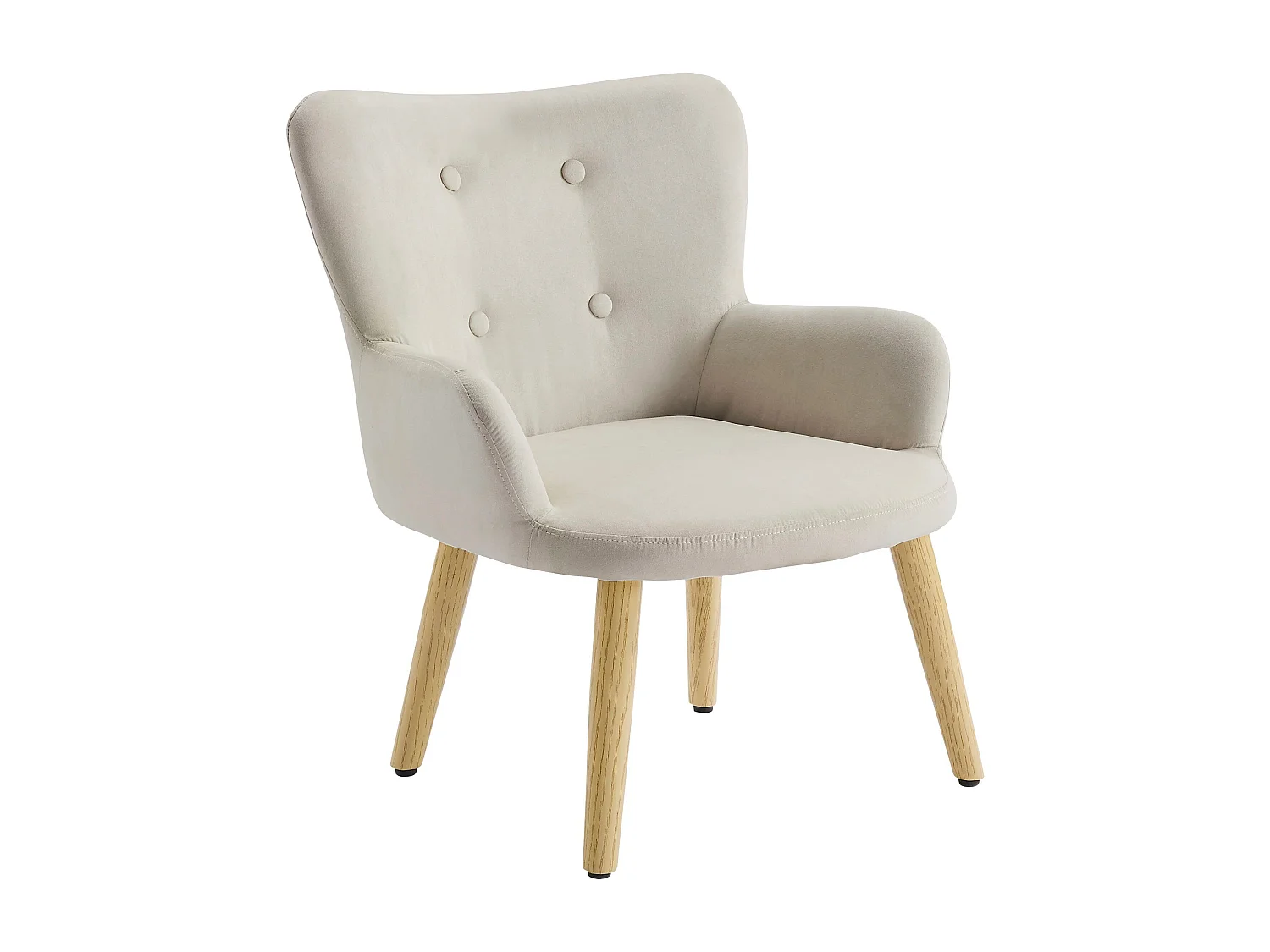 Coco | Fauteuil pour enfants en microfibre crème