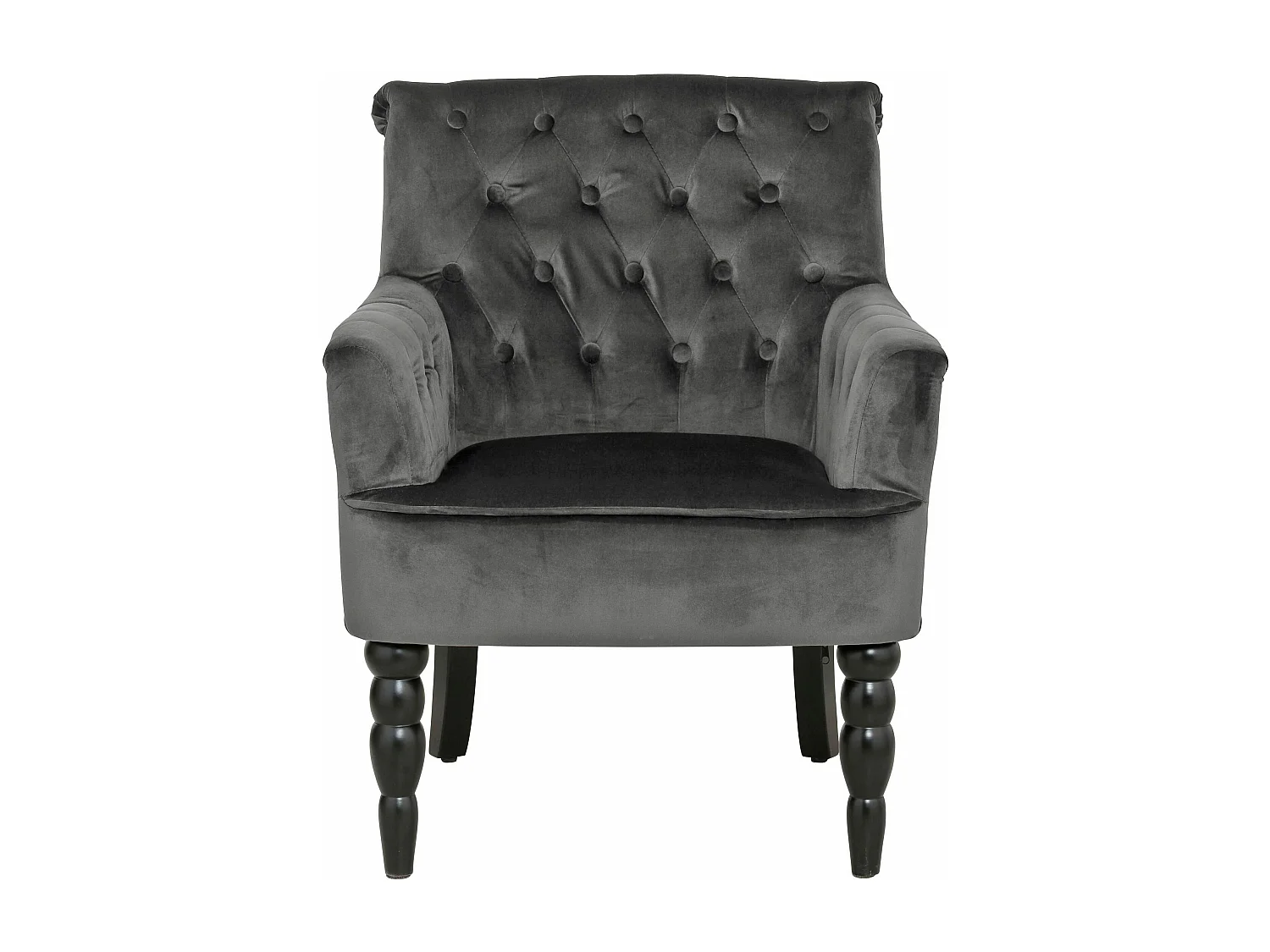 Alexia | Fauteuil en velours gris