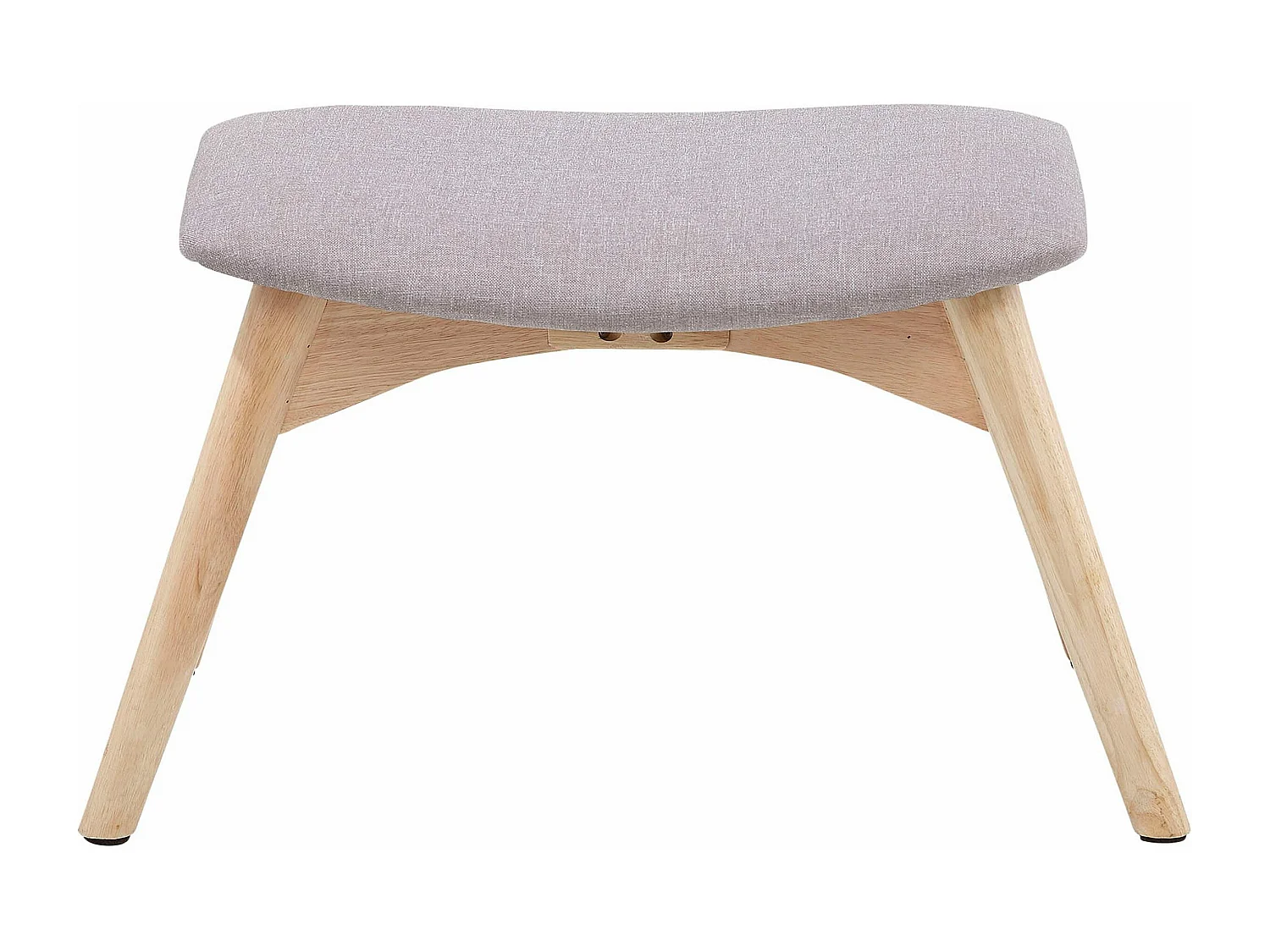 New York | Fauteuil + tabouret en velours gris clair