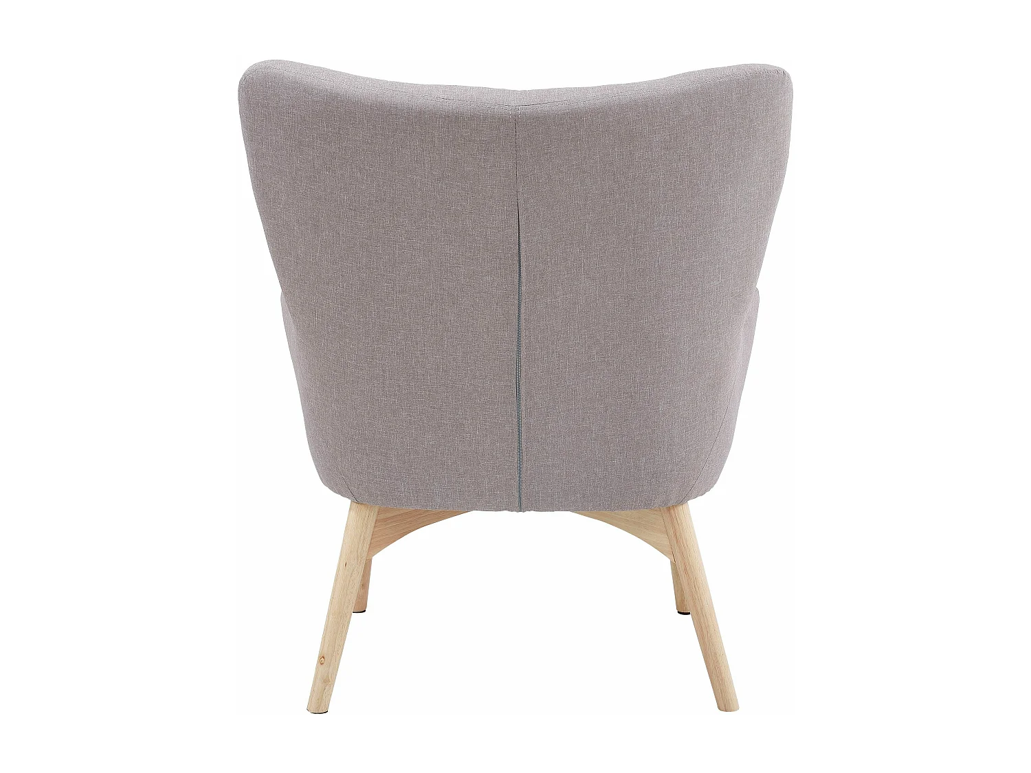 New York | Fauteuil + tabouret en velours gris clair