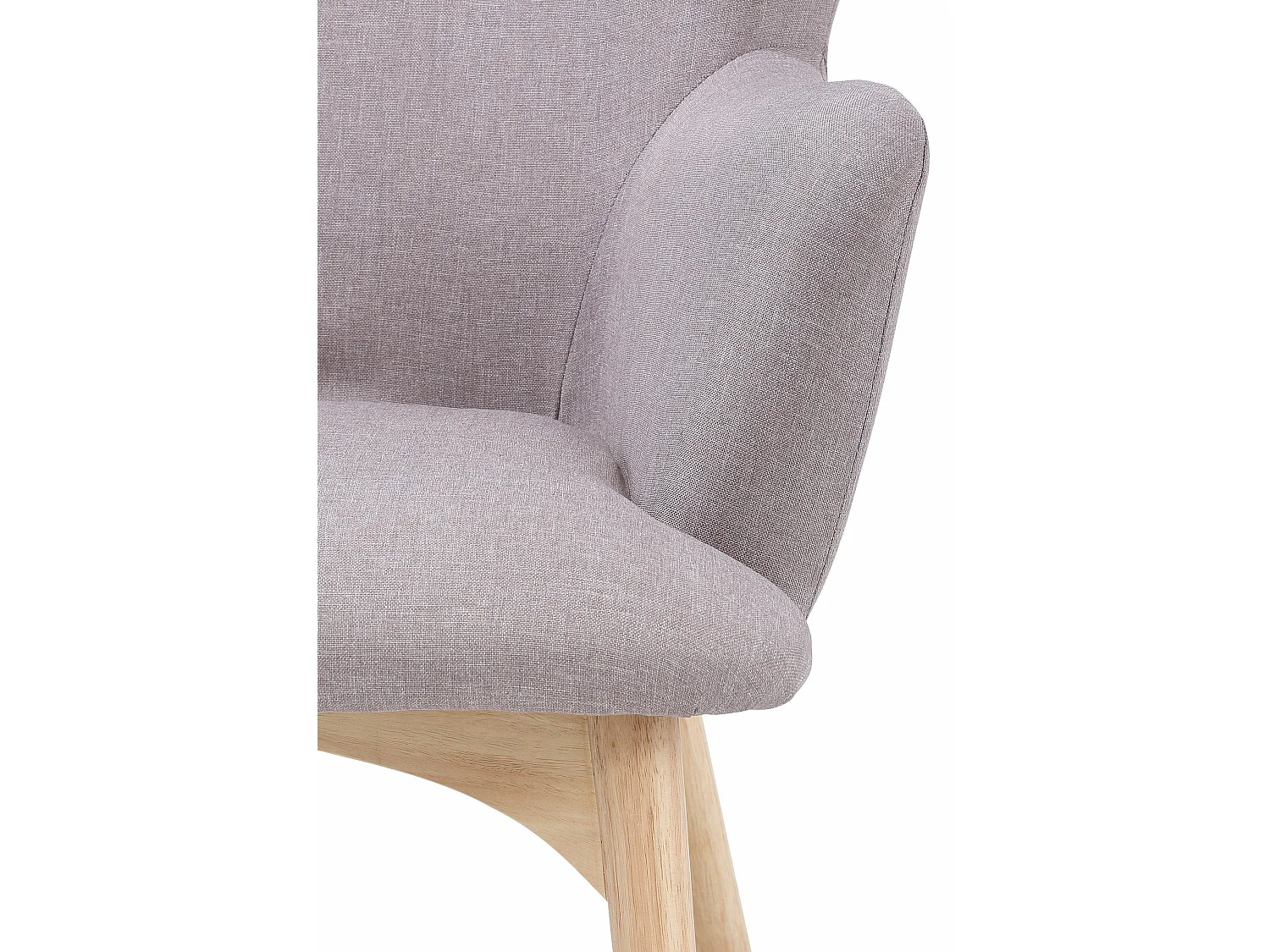 New York | Fauteuil + tabouret en velours gris clair