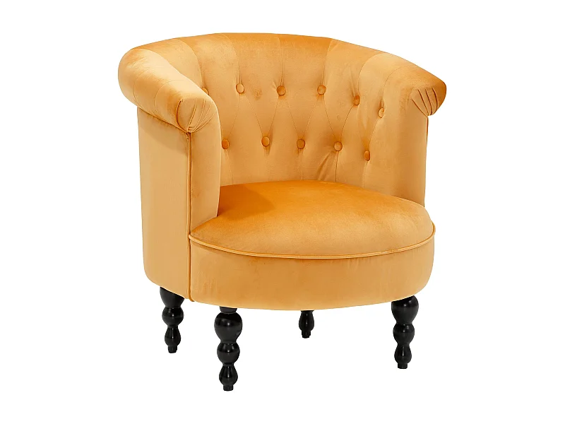 Bastian | Poltrona in velluto oro