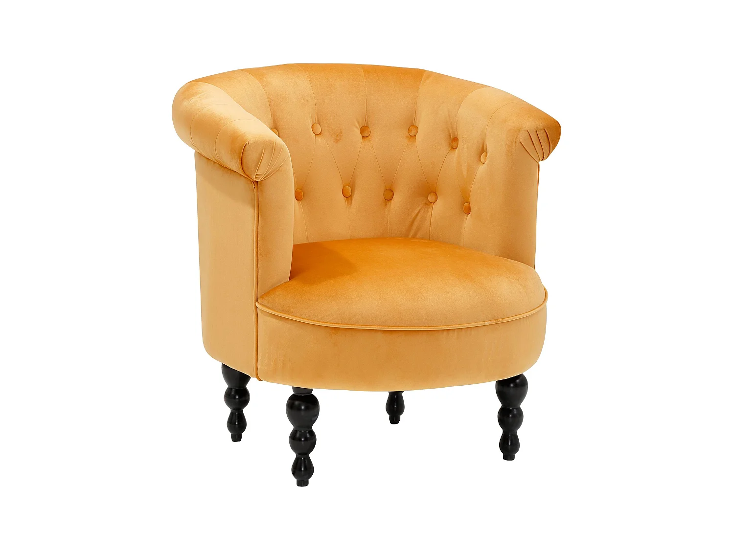 Bastian | Fauteuil in fluweel goud