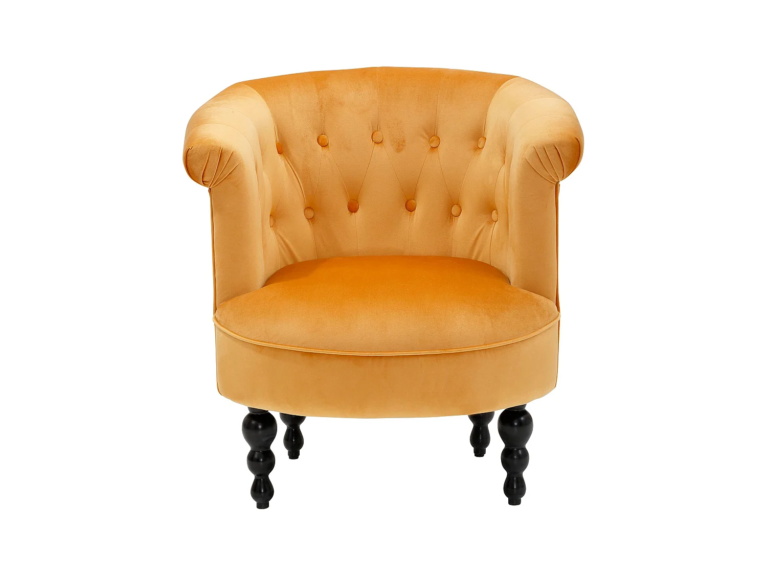 Bastian | Sillón en terciopelo dorado