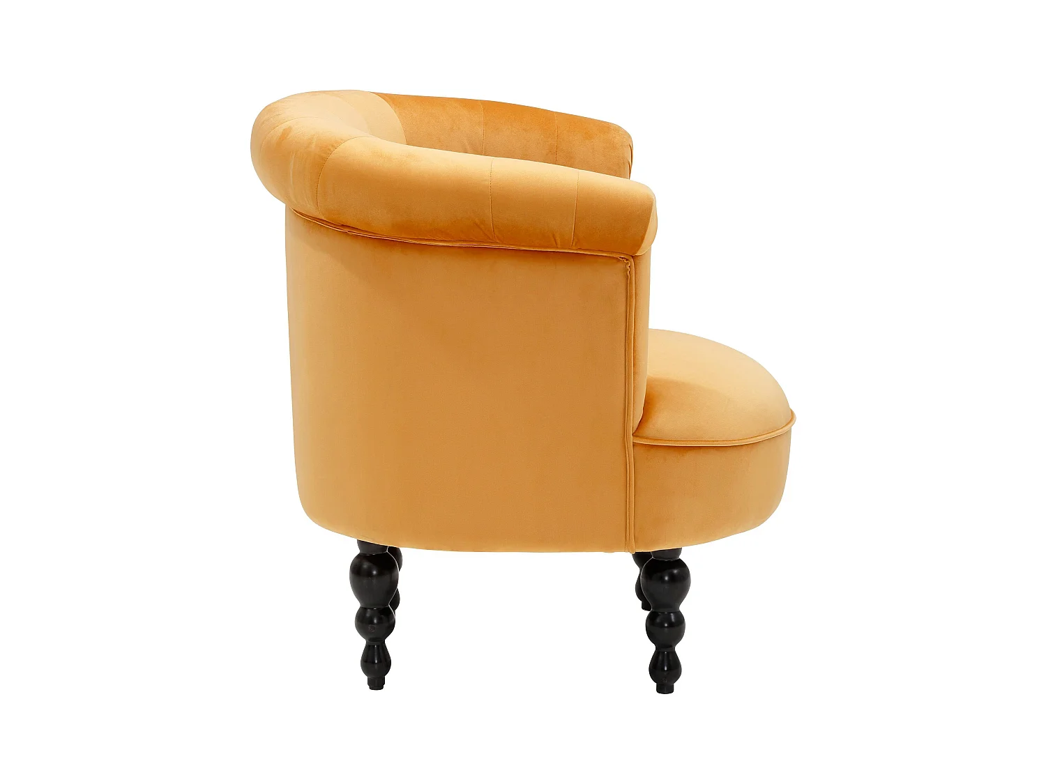 Bastian | Sillón en terciopelo dorado