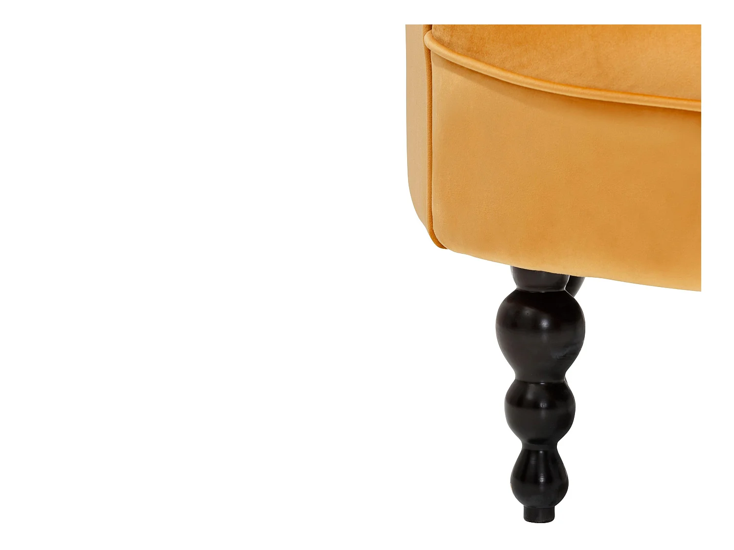 Bastian | Sillón en terciopelo dorado