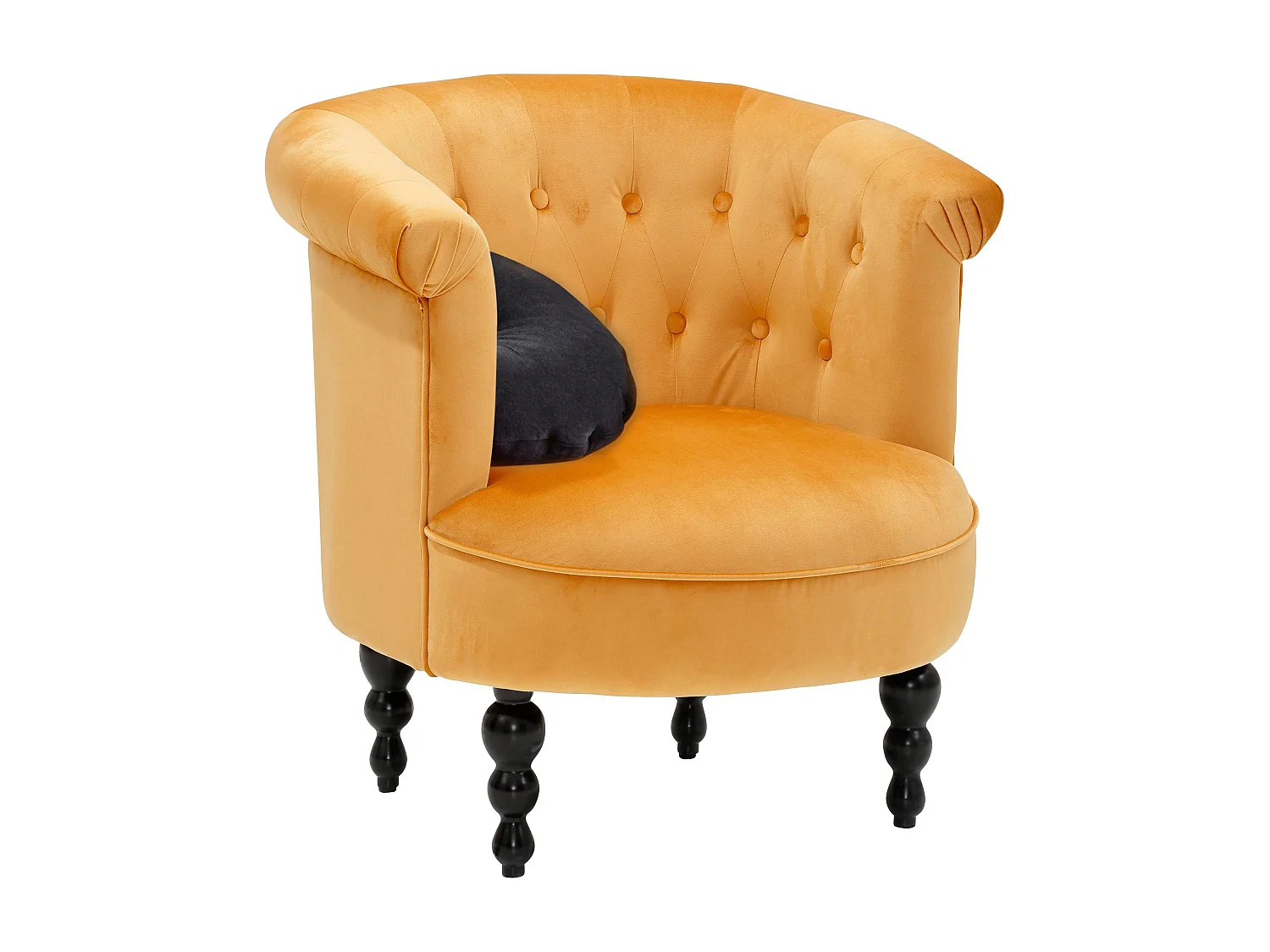 Bastian | Fauteuil en velours or