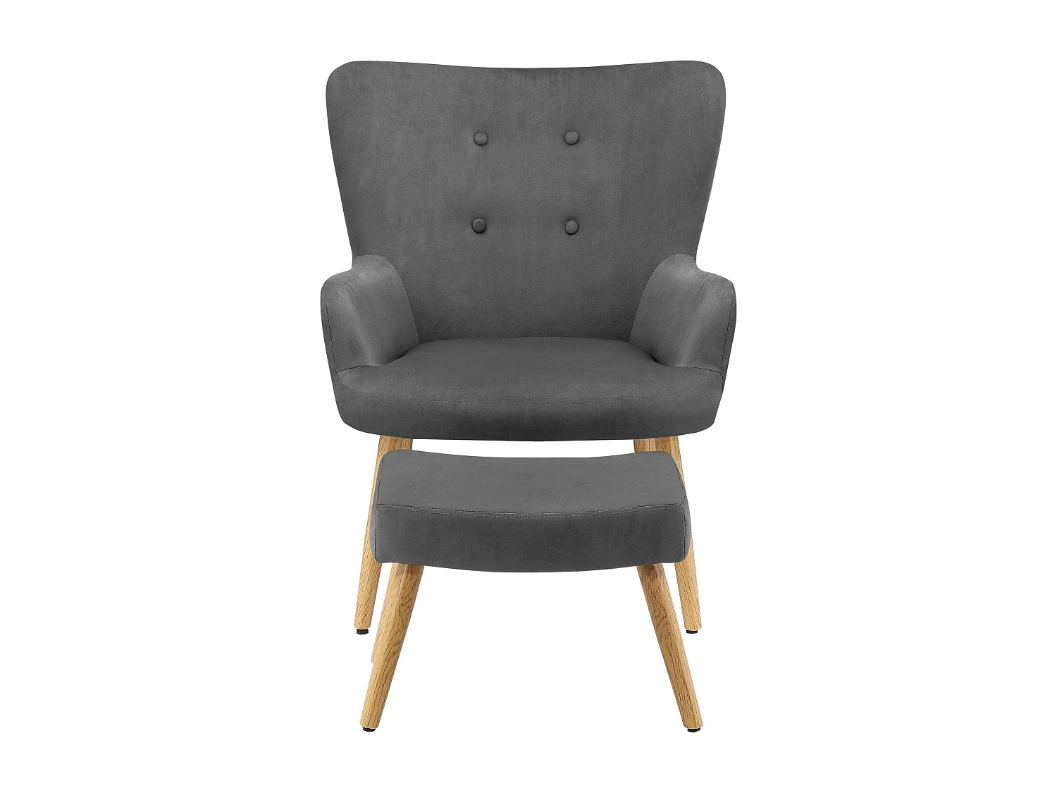 Coco | Fauteuil en velours gris