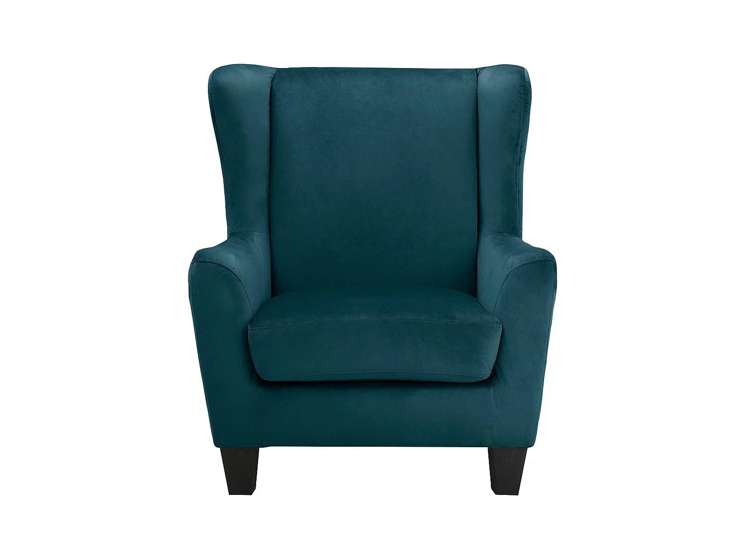 Zhili | Sessel + Hocker aus Samt petrol